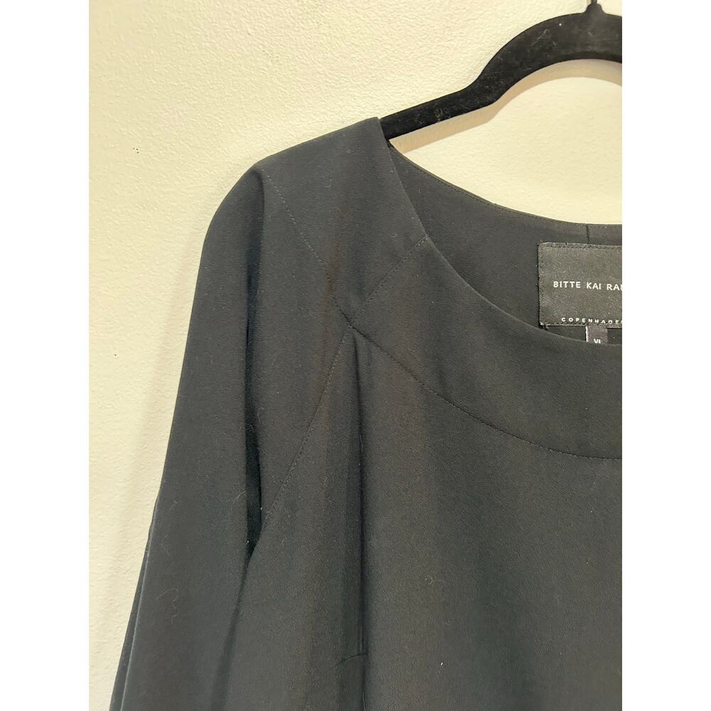 Bitte Kai Rand black dress womens XL modern chic pockets 3/4 sleeve - Picture 2 of 8